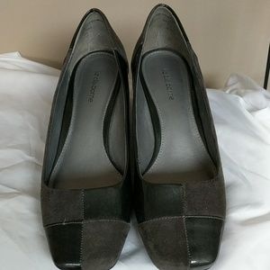 Grey Suede Pump Shoe